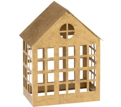 Sale * Bougeoir En Metal "Maison Delta" 28Cm Or