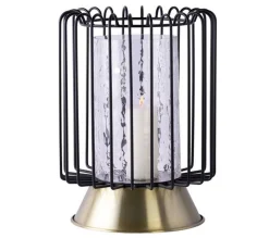 Best * Bougeoir Rond Déco "Malibu" 31Cm Noir Et Or