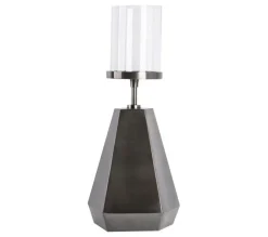 Outlet * Bougeoir Rond Design "Elin" 48Cm Nickel