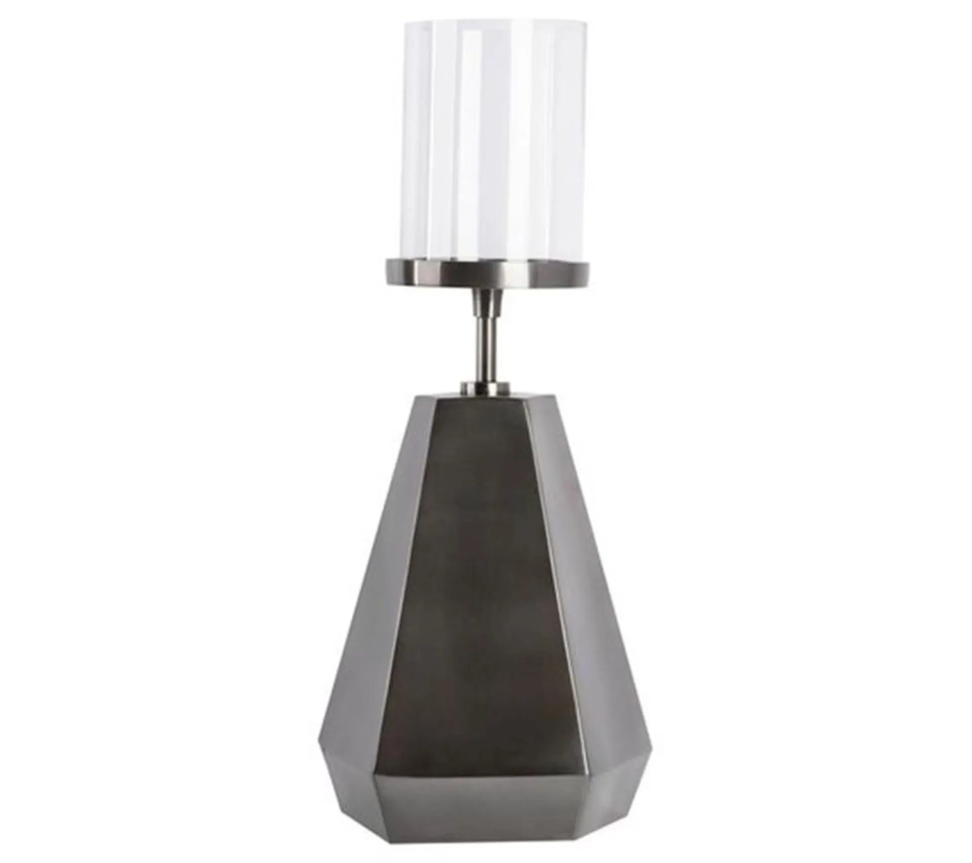 Outlet * Bougeoir Rond Design "Elin" 48Cm Nickel