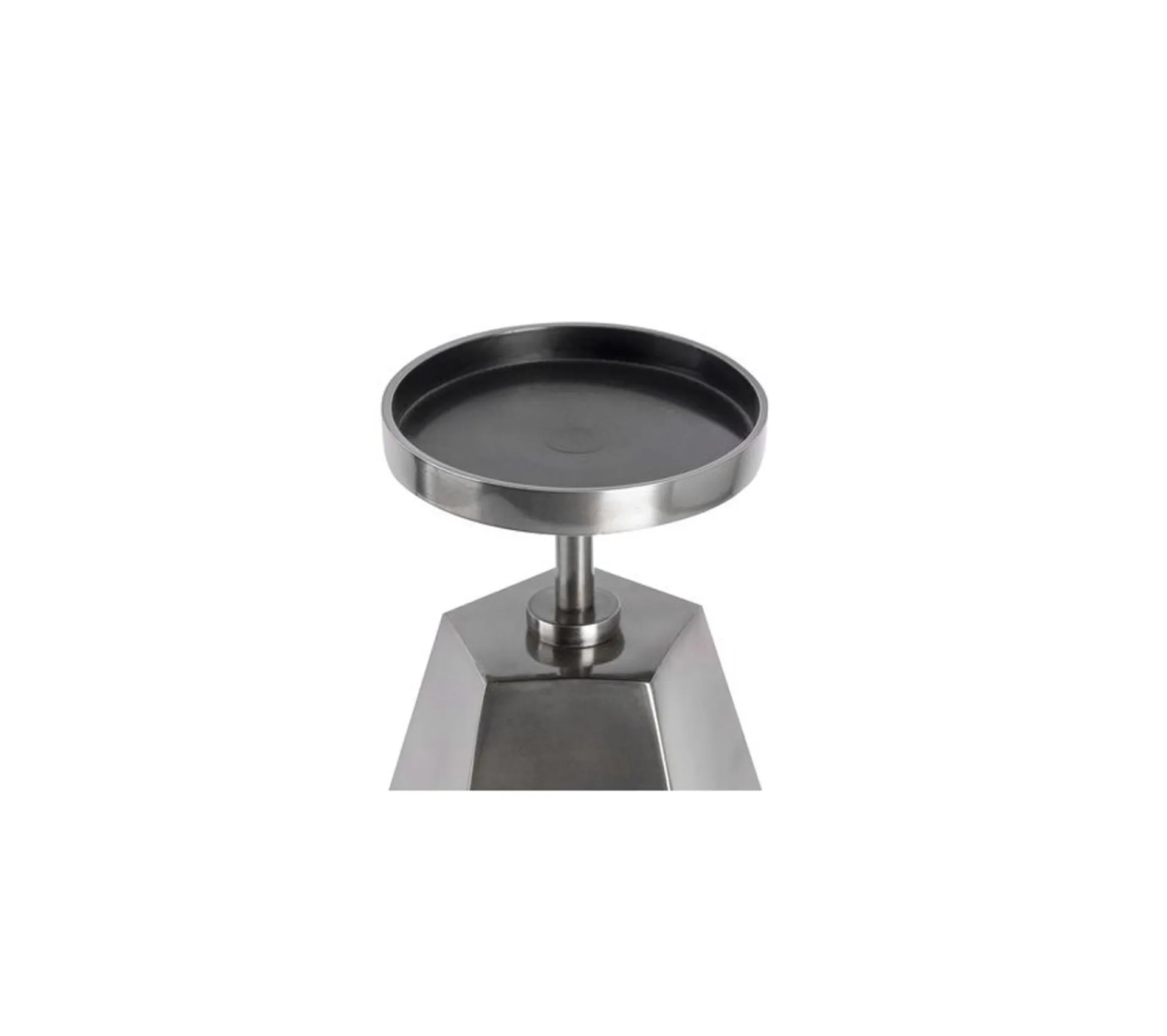 Outlet * Bougeoir Rond Design "Elin" 48Cm Nickel