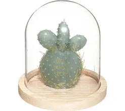 New * Bougie Avec Cloche En Verre "Jardin" 145G Vert