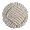 Hot * Bougie Boule Effet Cordage "Blue Wave" 9Cm Taupe