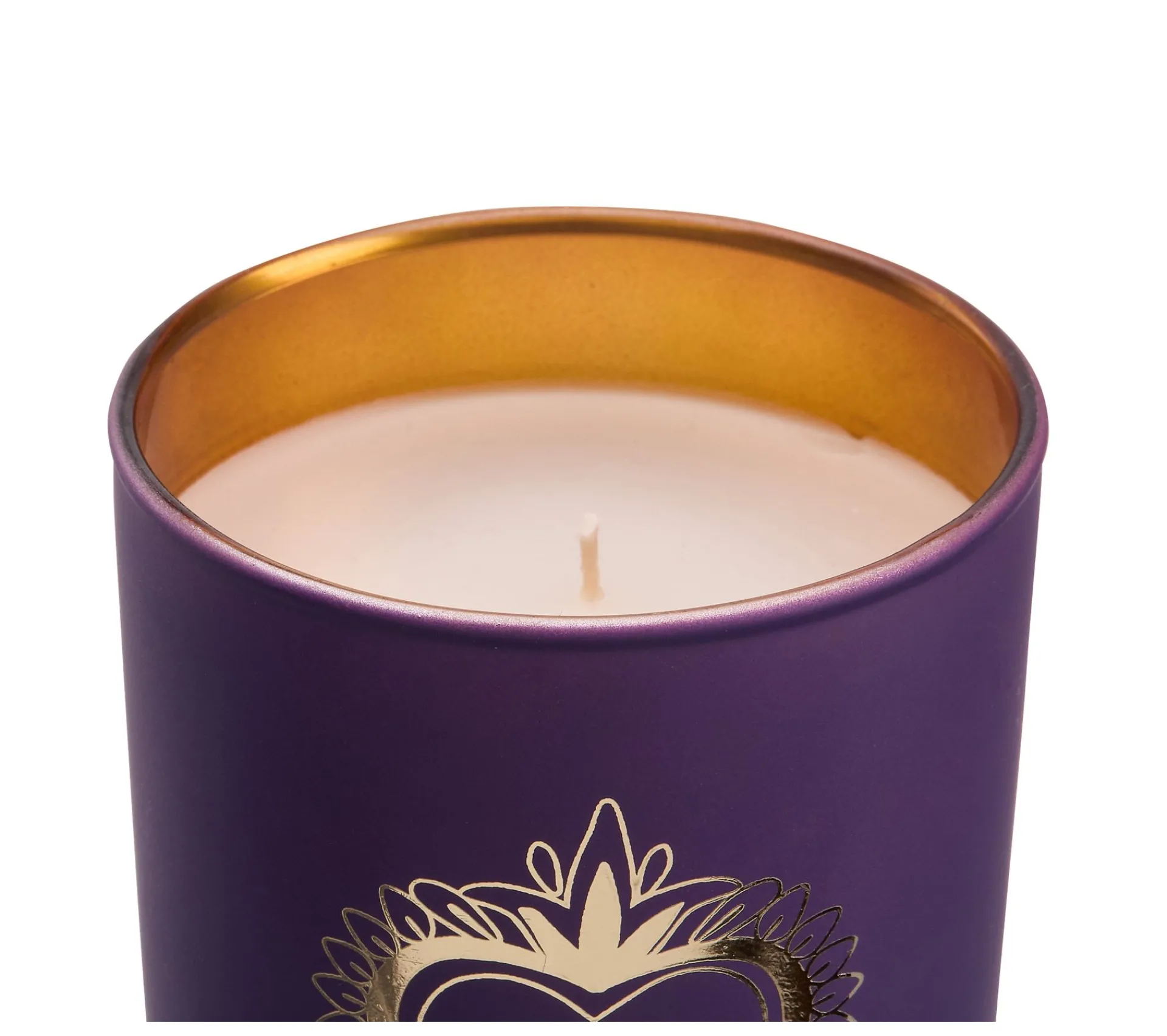 Hot * Bougie Coeur H. 8 Cm Ulla Violet