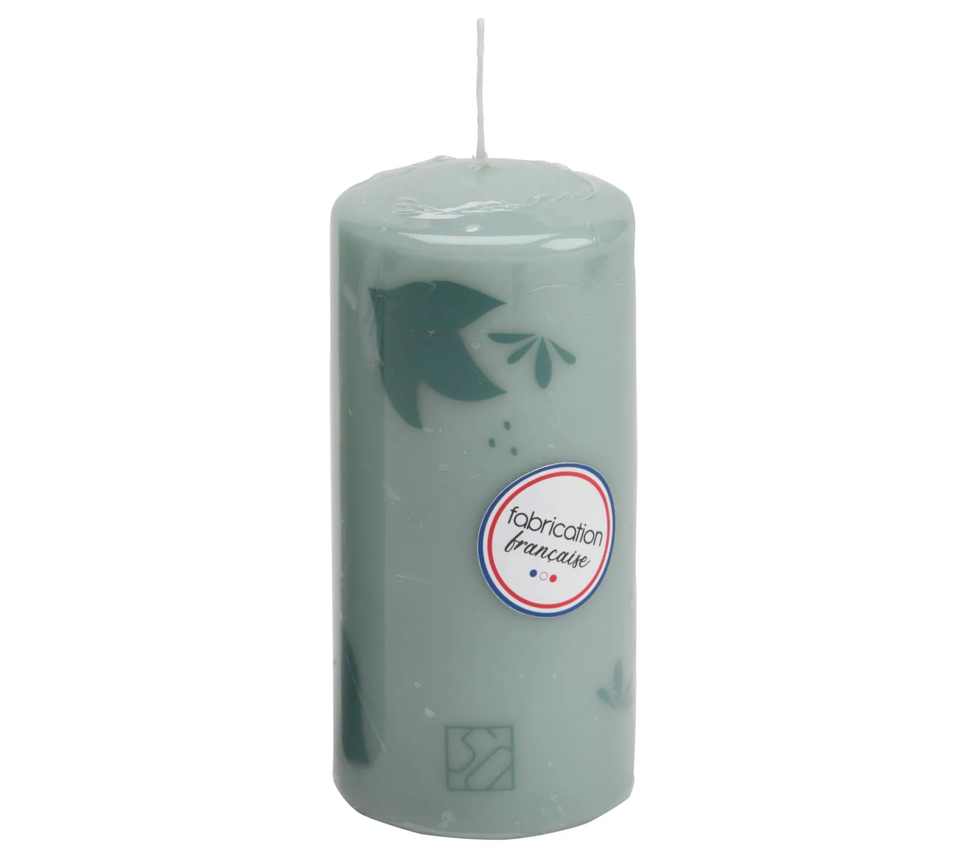 Discount * Bougie Cylindrique H. 14.5 Cm Teneba Verte Claire