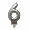 * Anniversaire Et Autres Fêtes^Bougie D'Anniversaire "Chiffre 6" 7Cm Argent