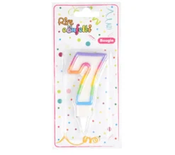 * Anniversaire Et Autres Fêtes^Bougie D'Anniversaire "Chiffre 7" 7Cm Multicolore