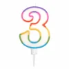 * Anniversaire Et Autres Fêtes^Bougie D'Anniversaire "Chiffre 3" 10Cm Multicolore