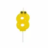* Anniversaire Et Autres Fêtes^Bougie D'Anniversaire "Chiffre 8" 5Cm Jaune