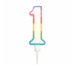 * Anniversaire Et Autres Fêtes^Bougie D'Anniversaire "Chiffre 1" 10Cm Multicolore