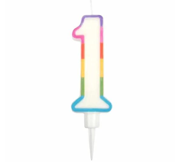 * Anniversaire Et Autres Fêtes^Bougie D'Anniversaire "Chiffre 1" 10Cm Multicolore