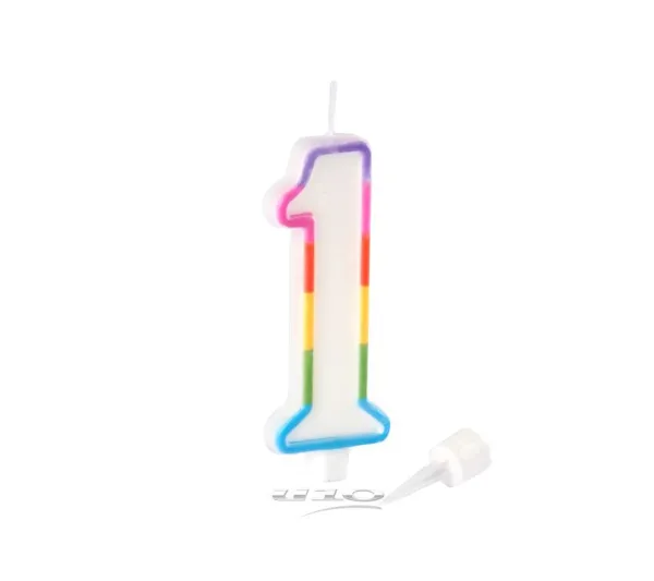 * Anniversaire Et Autres Fêtes^Bougie D'Anniversaire "Chiffre 1" 10Cm Multicolore