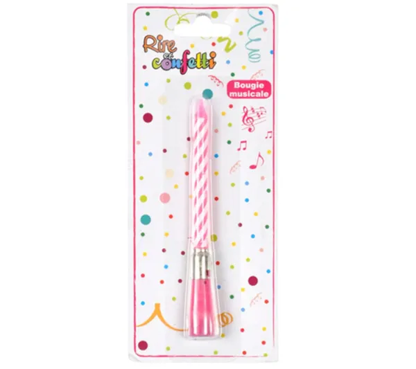 * Anniversaire Et Autres Fêtes^Bougie D'Anniversaire "Musicale" 12Cm Rose