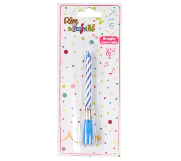* Anniversaire Et Autres Fêtes^Bougie D'Anniversaire "Musicale" 12Cm Bleu