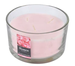 Outlet * Bougie Parfumee 3 Meches "Essentiel" 13Cm Rose