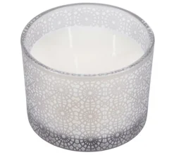Sale * Bougie Parfumee 3 Meches "Graphic Ethnic" 11Cm Gris Clair