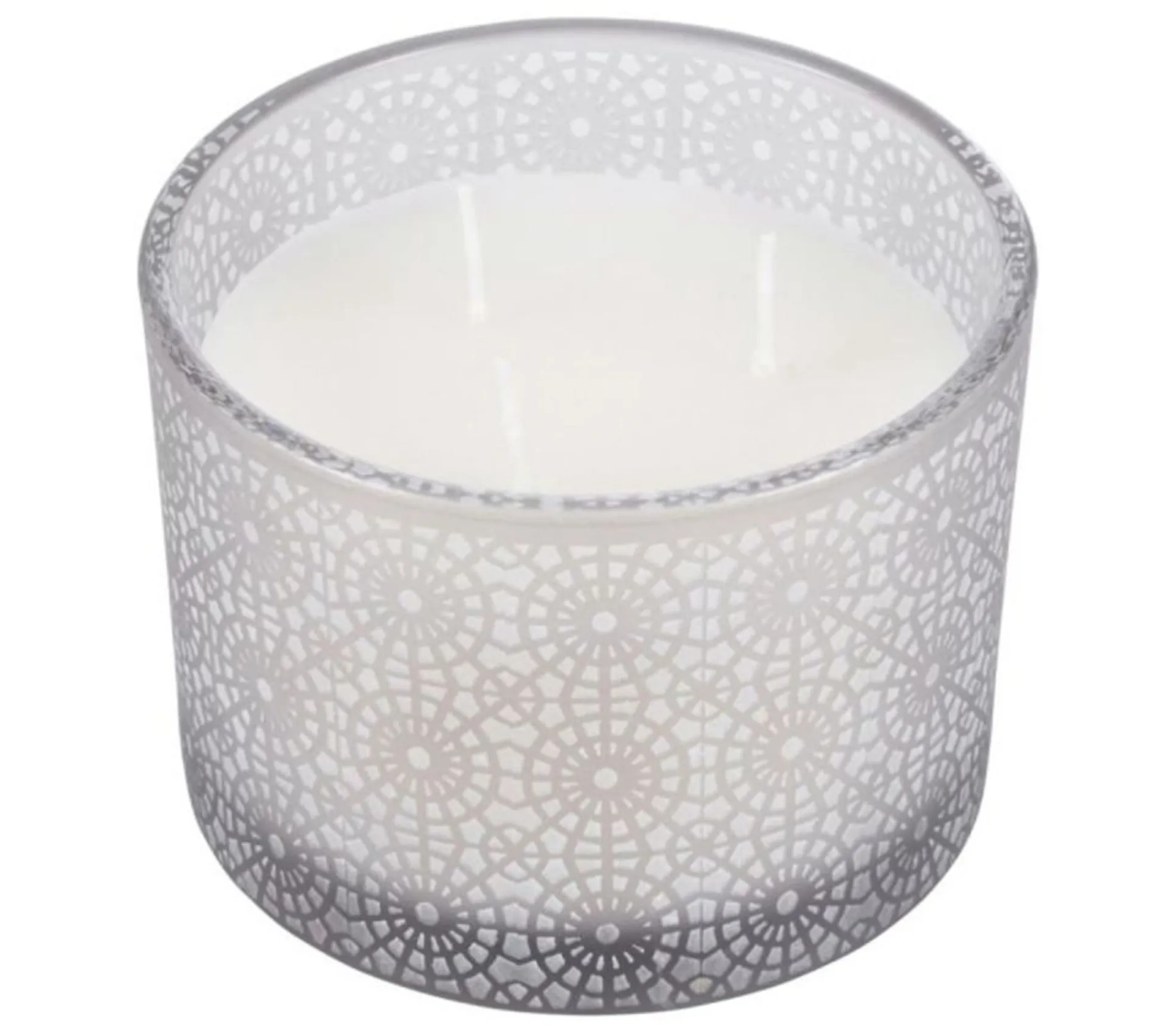 Sale * Bougie Parfumee 3 Meches "Graphic Ethnic" 11Cm Gris Clair
