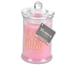 Clearance * Bougie Parfumee Bocal "Winter Blush" 14Cm Rose