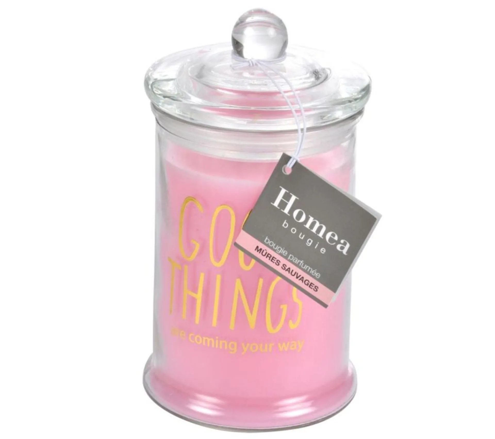 Clearance * Bougie Parfumee Bocal "Winter Blush" 14Cm Rose