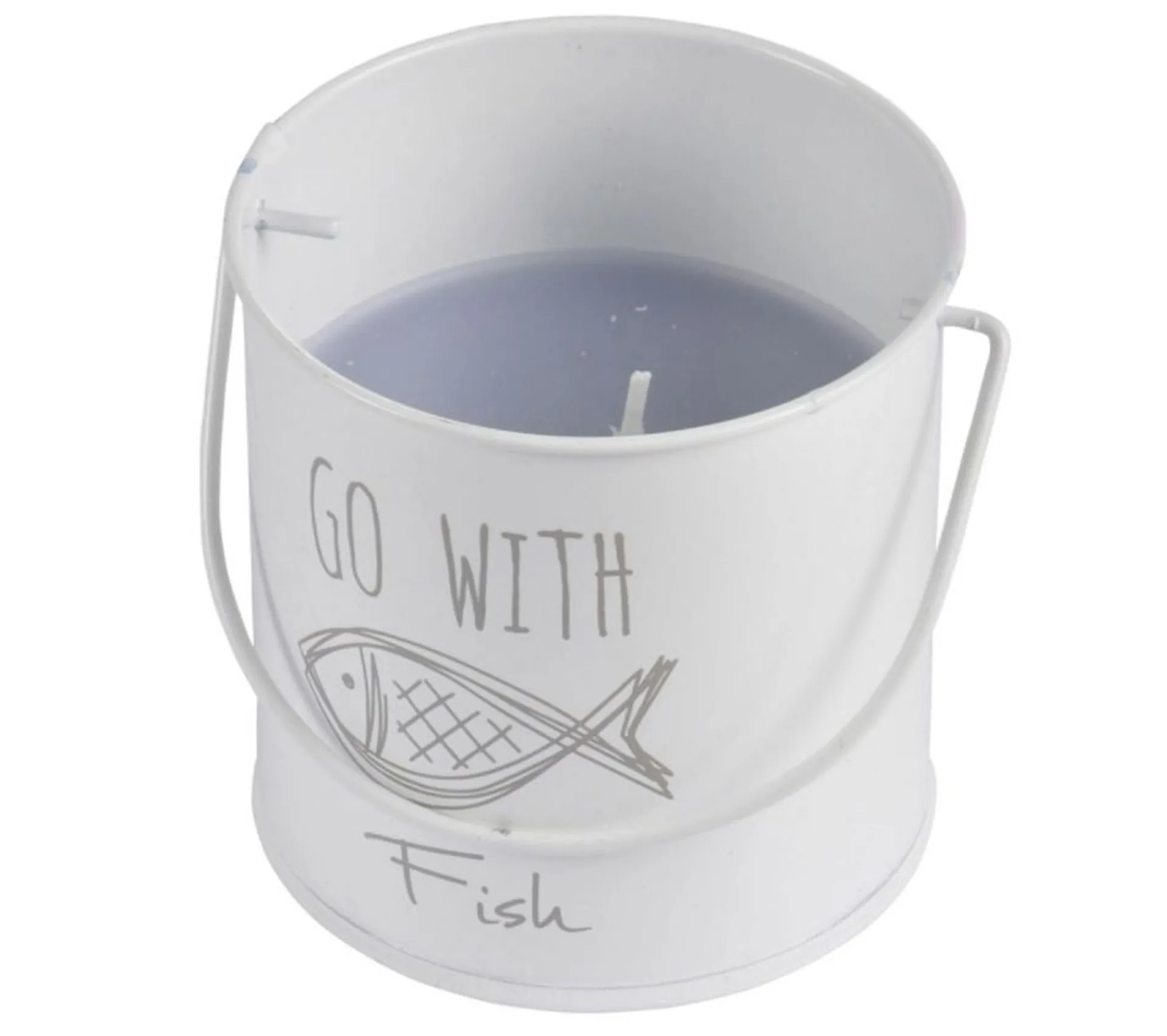 Best Sale * Bougie Parfumee En Metal "Blue Wave" 7Cm Bleu Clair