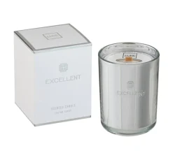New * Bougie Parfumee En Verre "Excellent" 12Cm Cotton Candy