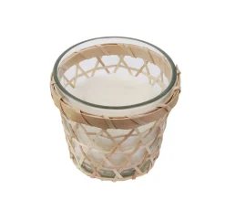 Shop * Bougie Parfumee "Panier En Bois" 12Cm Fleur De Tiare