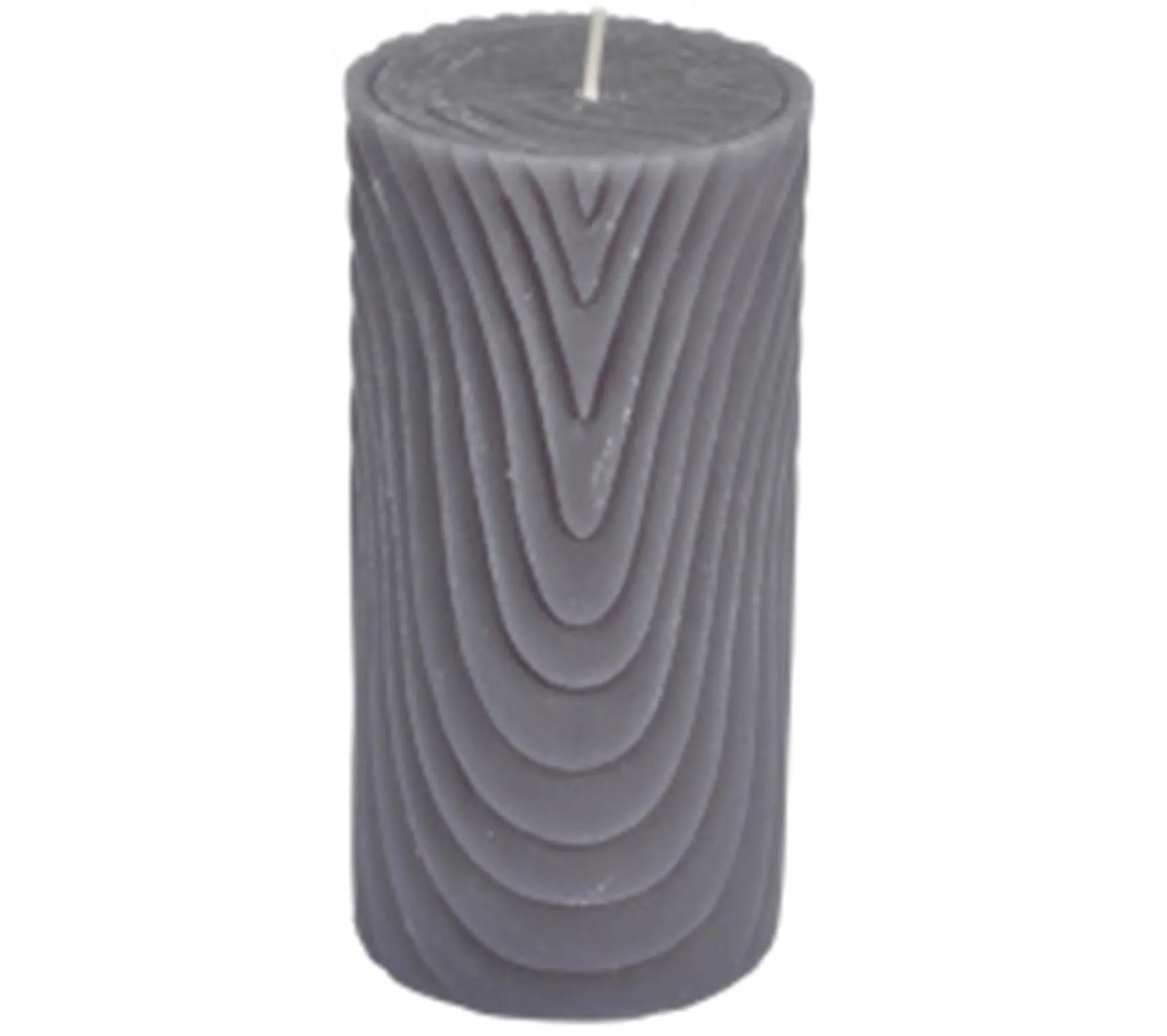 Online * Bougie Pilier Déco Embossee "Santan" 14Cm Gris