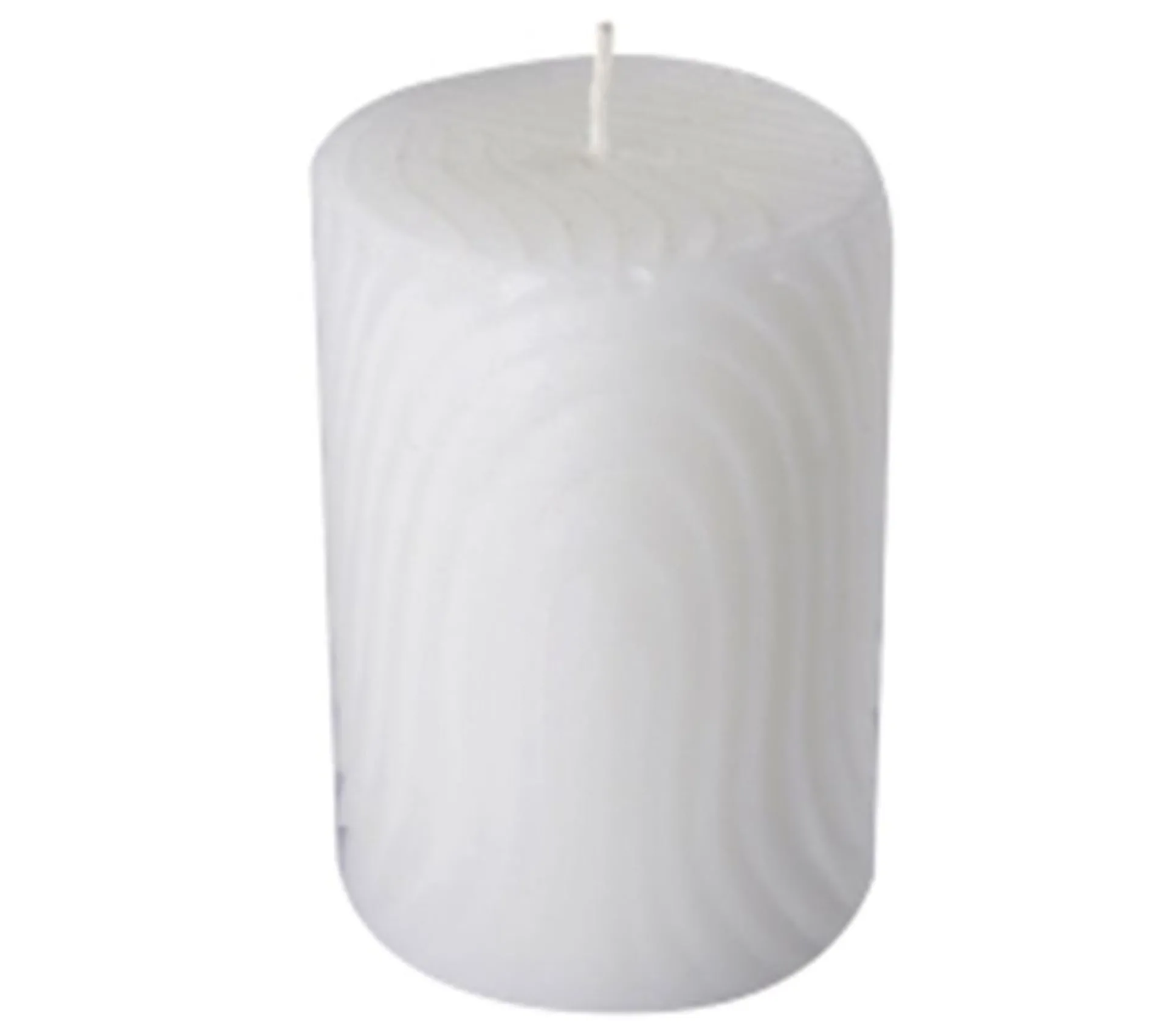 Discount * Bougie Pilier Déco Embossee "Santan" 10Cm Blanc