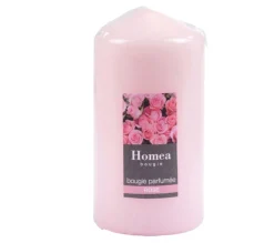 New * Bougie Pilier Design "Essentiel" 11Cm Rose