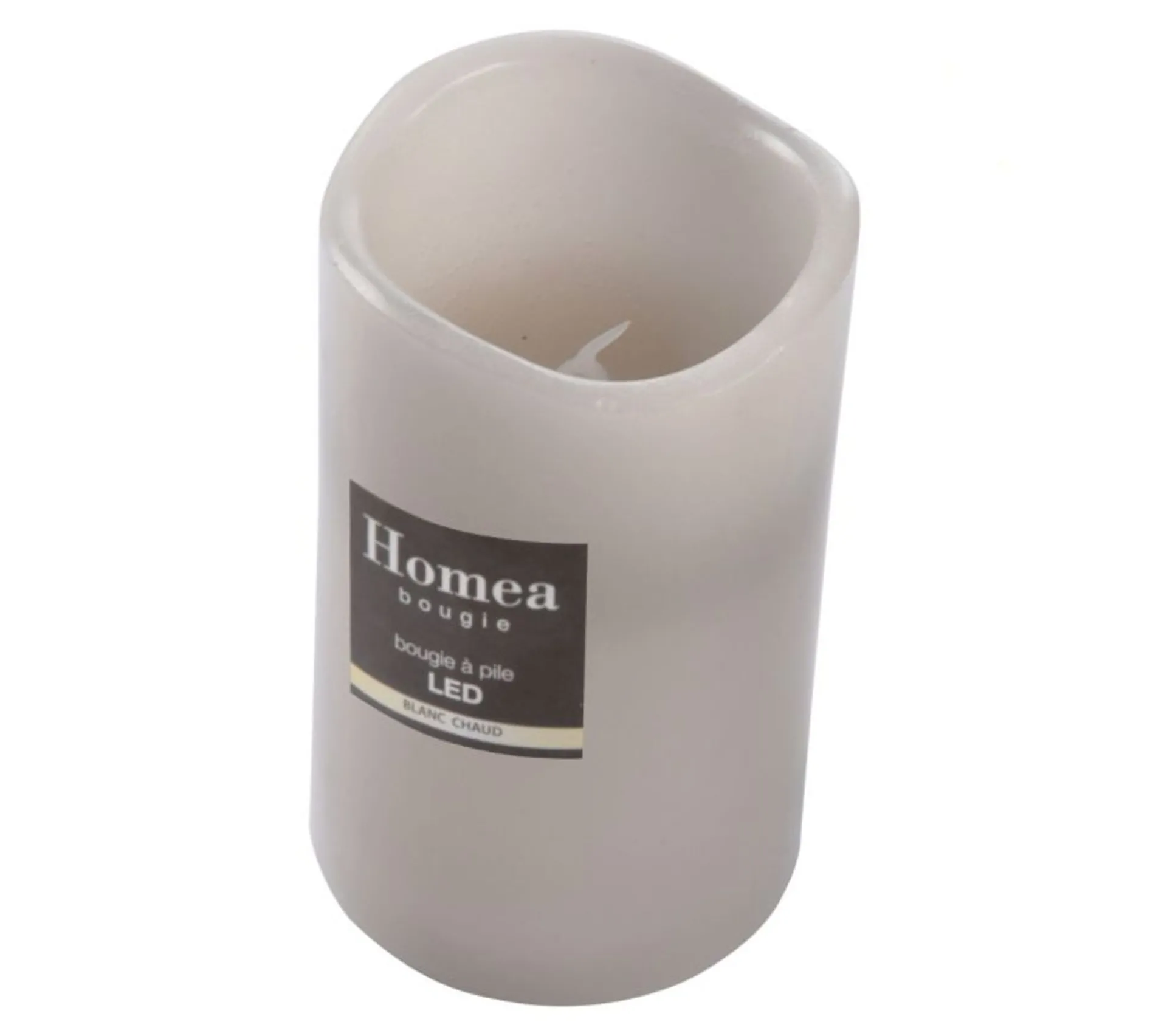 Best Sale * Bougie Pilier Led "Jasper" 15Cm Gris Clair
