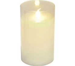 Online * Bougie Ronde Led "Verrine" 12Cm Blanc