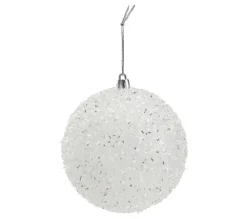 * Guirlande Et Boule De Sapin^Boule 10 Cm Glacier Blanc