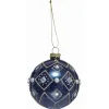 * Guirlande Et Boule De Sapin^Boule De Noël En Verre "Grand H Tel" 8Cm Bleu