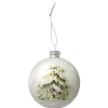 * Guirlande Et Boule De Sapin^Boule De Noël En Verre "Hors Piste" 8Cm Blanc Et Vert