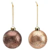 * Guirlande Et Boule De Sapin^Boule En Verre 8 Cm Marron