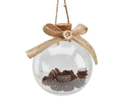 * Guirlande Et Boule De Sapin^Boule Fleurs Sechees 8 Cm Transparent