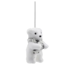 * Guirlande Et Boule De Sapin^Boules Animaux H. 12 Cm Animaux Polair Blanc / Gris / Dore