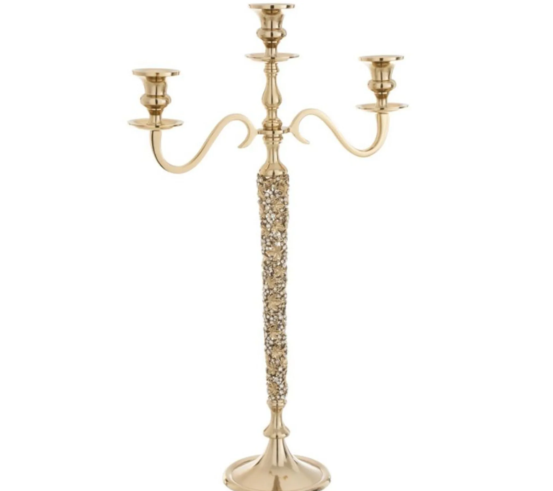 Best * Chandelier Design 3 Tetes En Metal "Bijou" 65Cm Or