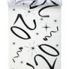 * Anniversaire Et Autres Fêtes^Chemin De Table Anniversaire Blanc 20 Ans - Santex
