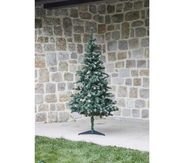CHRISTMAS DAY Sapin Et Accessoire^ Sapin De Noël Artificiel Vert Pointes Blanches - 1.80M - 4178