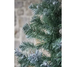 CHRISTMAS DAY Sapin Et Accessoire^ Sapin De Noël Artificiel Vert Pointes Blanches - 1.50M - 4177