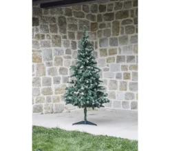 CHRISTMAS DAY Sapin Et Accessoire^ Sapin De Noël Artificiel Vert Pointes Blanches - 1.50M - 4177
