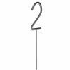 * Anniversaire Et Autres Fêtes^Cierge Magique "Chiffre 2" 15Cm Argent