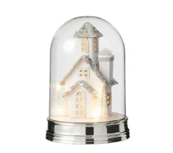 Cheap * Cloche Déco Led "Maison Hiver" 23Cm Blanc