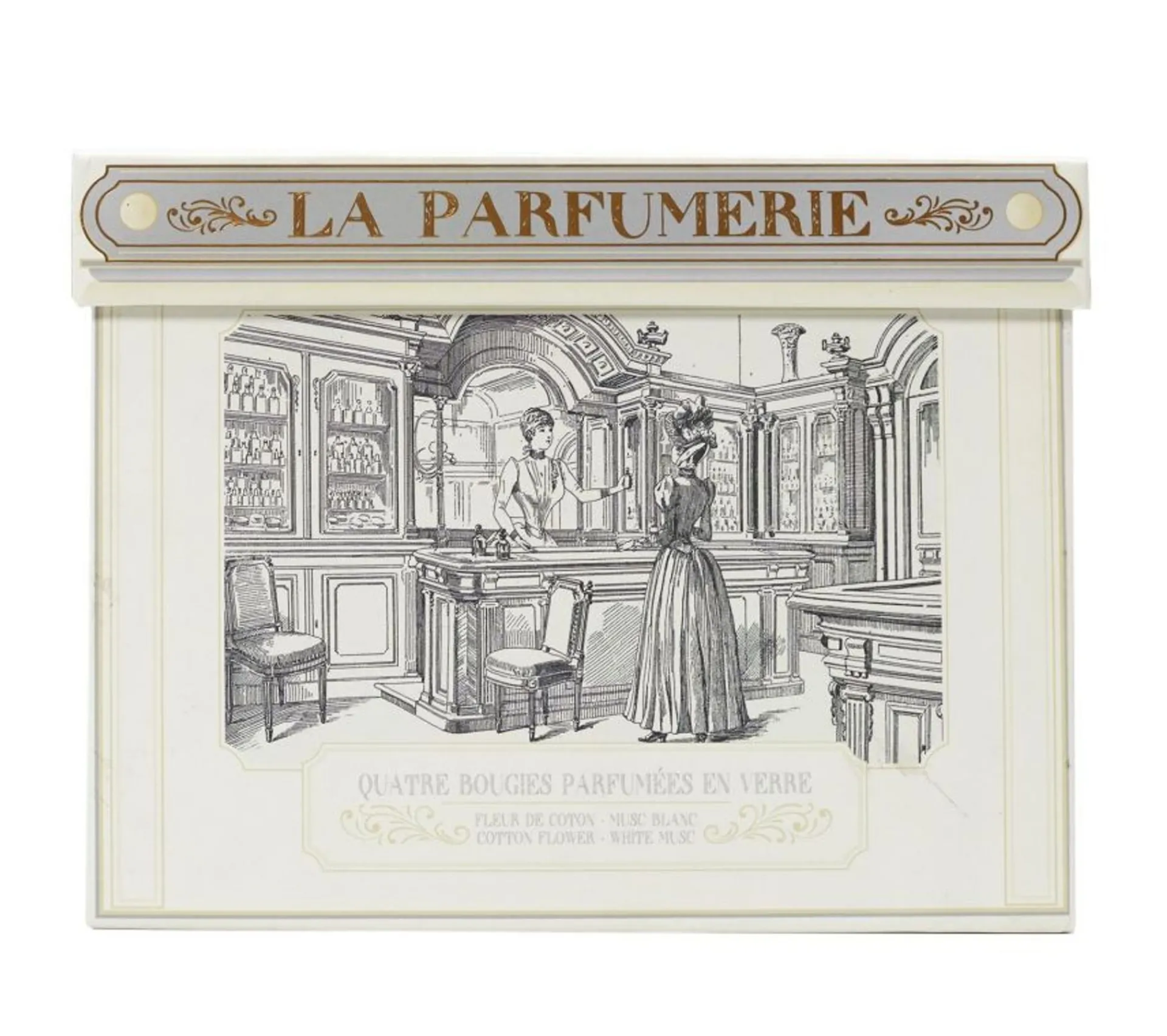 Cheap * Coffret 4 Bougies Parfumees "Parfumerie" 35G Blanc