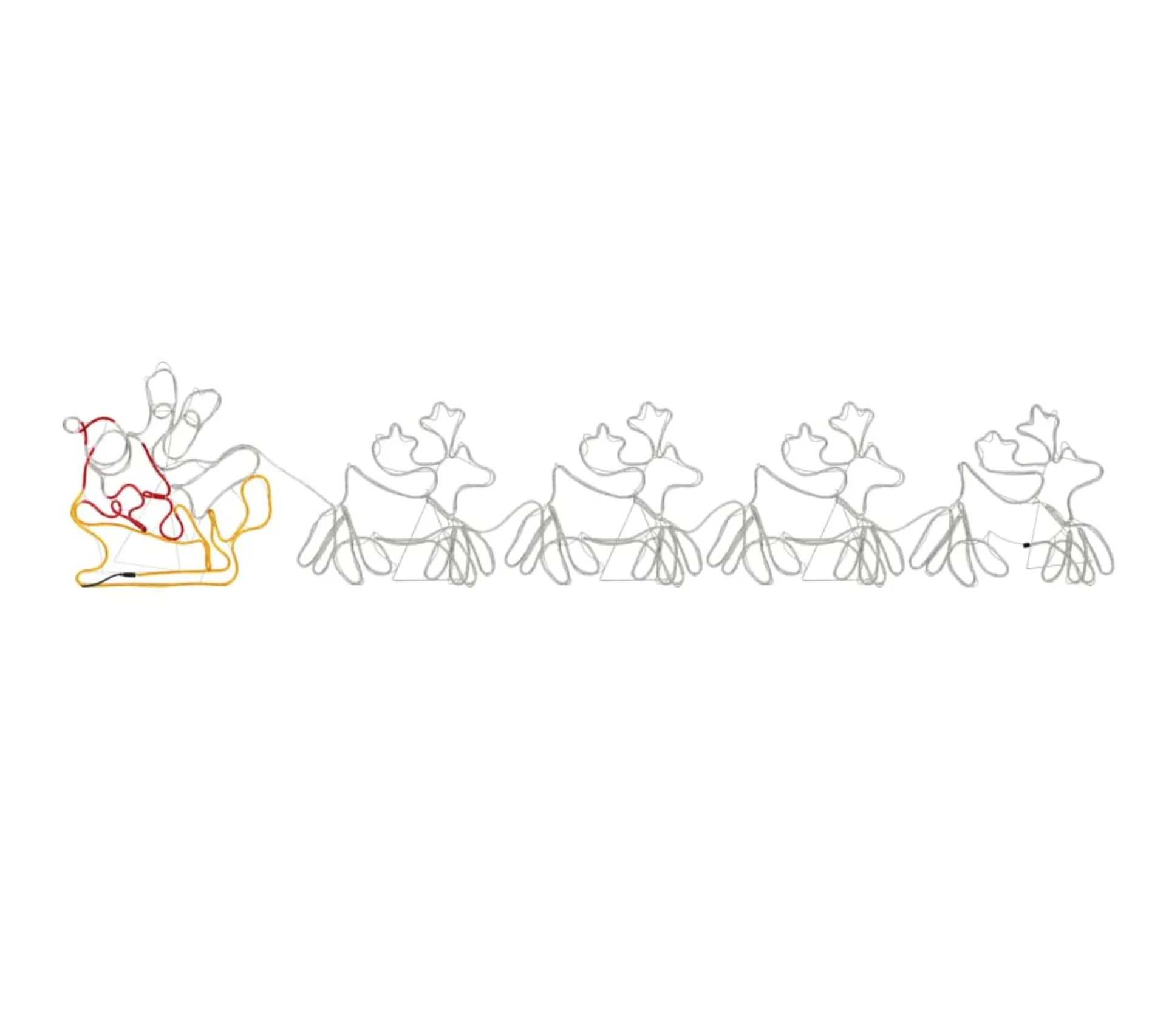 Online * Cordon Lumineux De Noël 4 Rennes Et Traineau 1548 Led 500X80 Cm