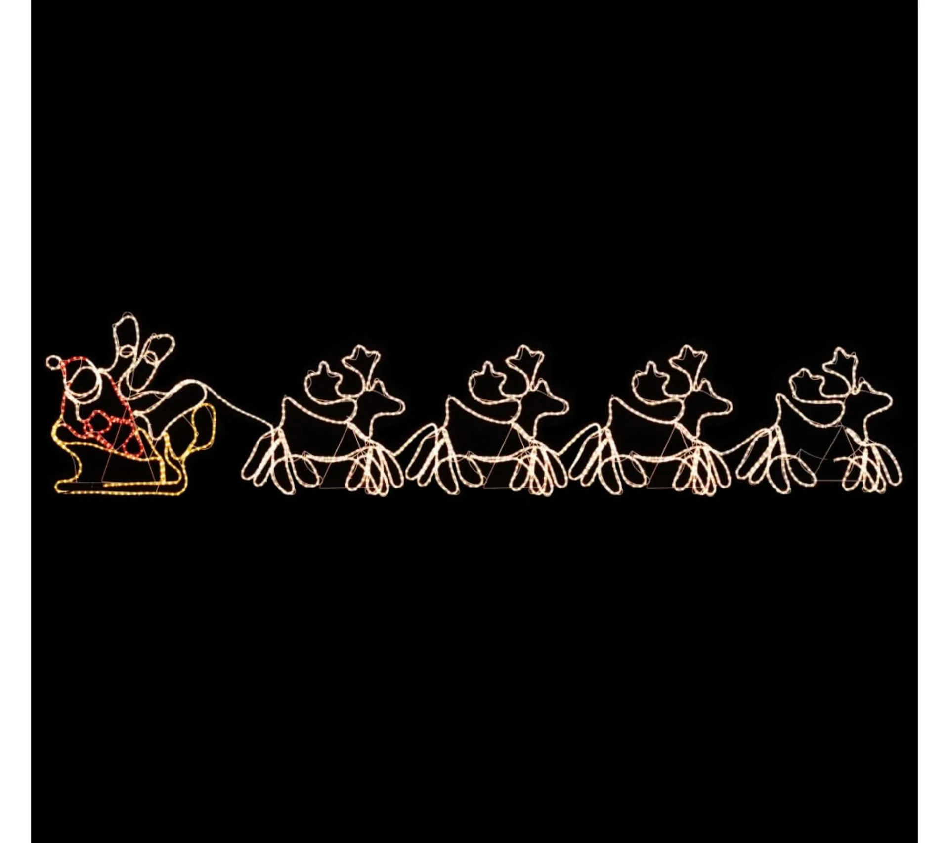 Online * Cordon Lumineux De Noël 4 Rennes Et Traineau 1548 Led 500X80 Cm