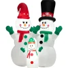 Store COSTWAY 175 Cm Bonhommes Neige Noël Gonflable, Décorations Gonflables De Noël Avec Lumieres Led