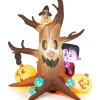 COSTWAY Anniversaire Et Autres Fêtes^ 1,8 M Décoration Gonflable D'Halloween, Arbre Mort Avec Citrouilles, Vampire, Hibou Et Champignons