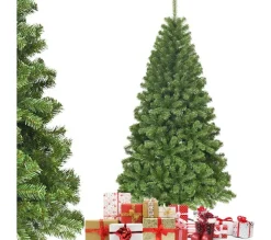 COSTWAY Sapin Et Accessoire^ Arbre De Noël Artificiel 230 Cm Ouverture Automatique Des Branches Avec Support En Metal 1346 Embout